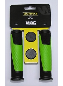 Gripy WAG double D čierno/zelené 125mm