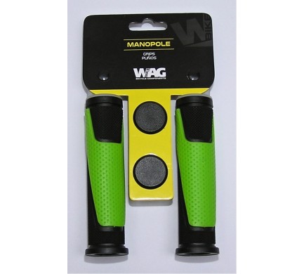 Gripy WAG double D čierno/zelené 125mm