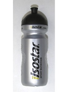 Fľaša ISOSTAR 0,65l strieborno/čierna sosák