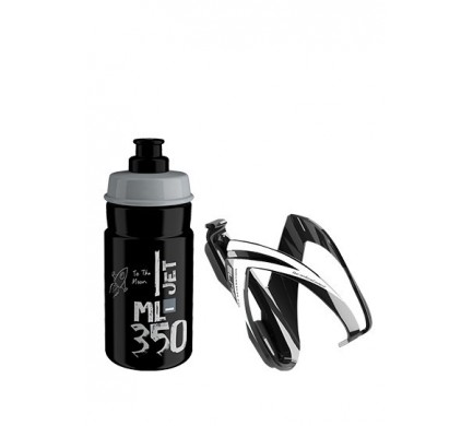 Fľaša s košíkom ELITE KIT CEO black/white+black/grey Jet