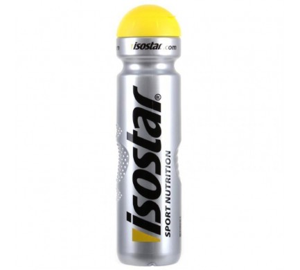 Fľaša ISOSTAR 1l strieborno/čierna, žlté viečko
