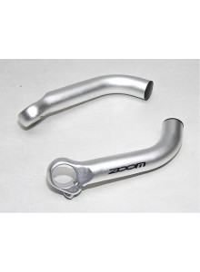 Rohy ZOOM oblé krátké stříbrné matné