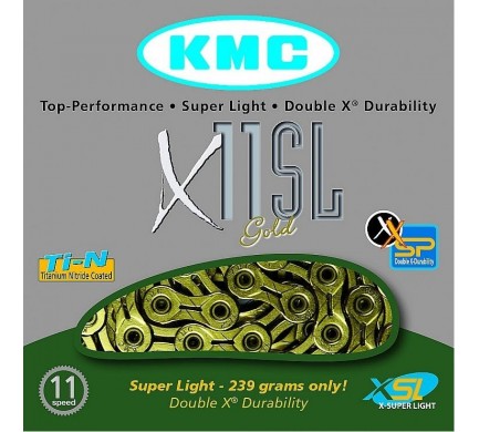 Reťaz KMC X-11 SL gold superlight 118 článkov