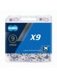 Reťaz KMC X-9 silver/grey 114 článkov box