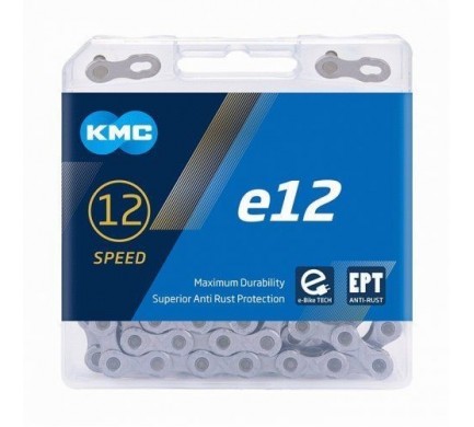 Reťaz KMC E-12 sivá E-Bike 130 článkov EPT box