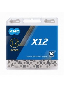 Reťaz KMC X-12 silver/black 126 článkov box