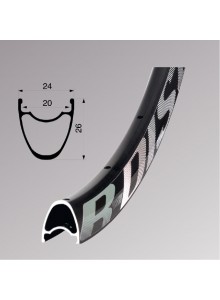 Ráfek RMX R-Disc 622 road/gravel 24 děr Disc černý