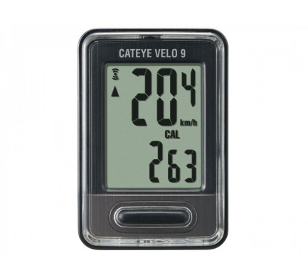 CATEYE Cyklopočítač CAT Velo 9 (VL820)  (čierna)