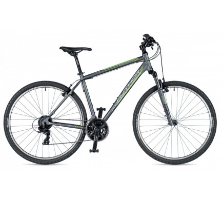 Horizon 2019 22" sivá-matná/zelená Author krosový bicykel