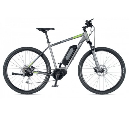 Edict 2019 22" strieborná-matná/zelená Author cross E-bike