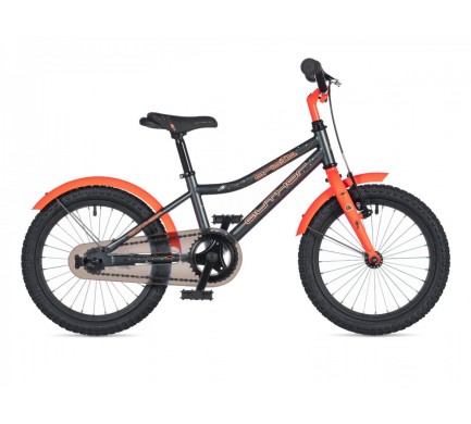 Detský bicykel Author Orbit 16 2020 9" sivá-matná/oranžová-neón