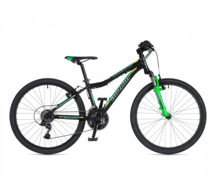 A-Matrix 24 2020 12,5" čierna-matná/zelená-neón/žltá-neón Author detský 24" bicykel