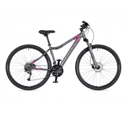Dámsky krosový bicykel Author Grand ASL 2020 15" strieborná-matná/ružová
