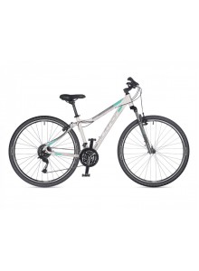 Dámsky krosový bicykel Author Stratos ASL 2021 19" biela/zelená/strieborná