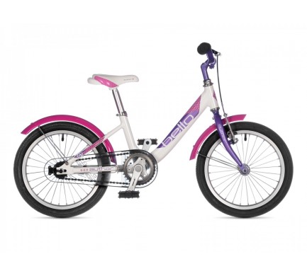 Detský bicykel Author Bello 16" 2023 9" biela/fialová/ružová