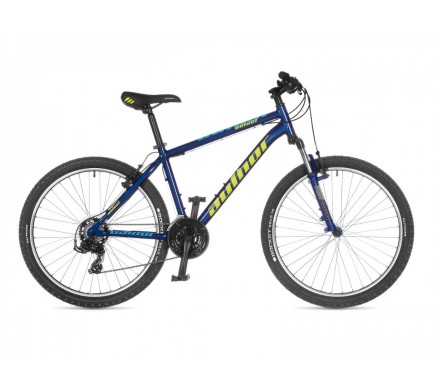 MTB XC bicykel Author Outset 26" 2023 17" modrá/limeta