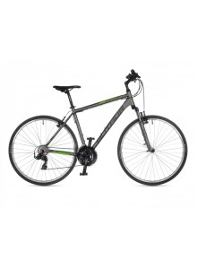 Krosový bicykel Author Compact 2023 18" strieborná-matná/zelená