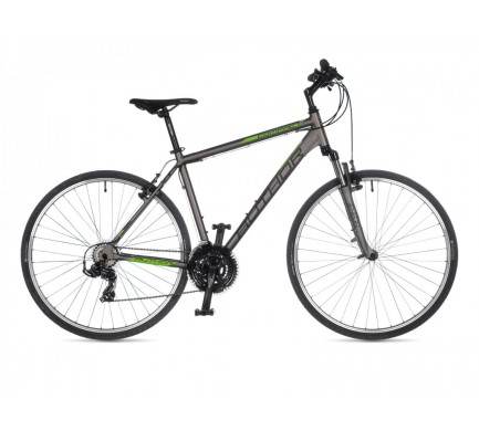 Krosový bicykel Author Compact 2023 22" strieborná-matná/zelená