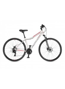 Dámsky krosový bicykel Author Horizon ASL 2023 19" biela/strieborná/červená