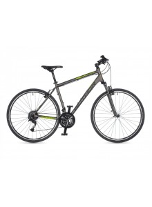 Krosový bicykel Author Classic 2023 18" strieborná-matná/limeta