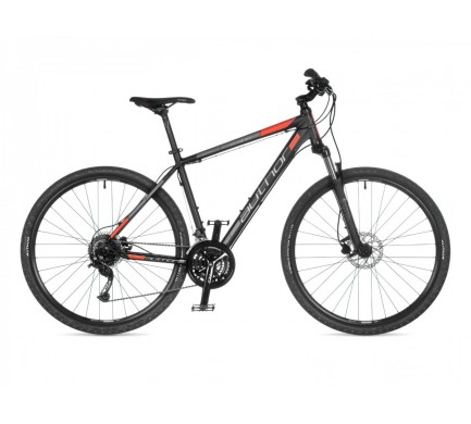 Krosový bicykel Author Grand 2023 18" čierna-matná/oranžová